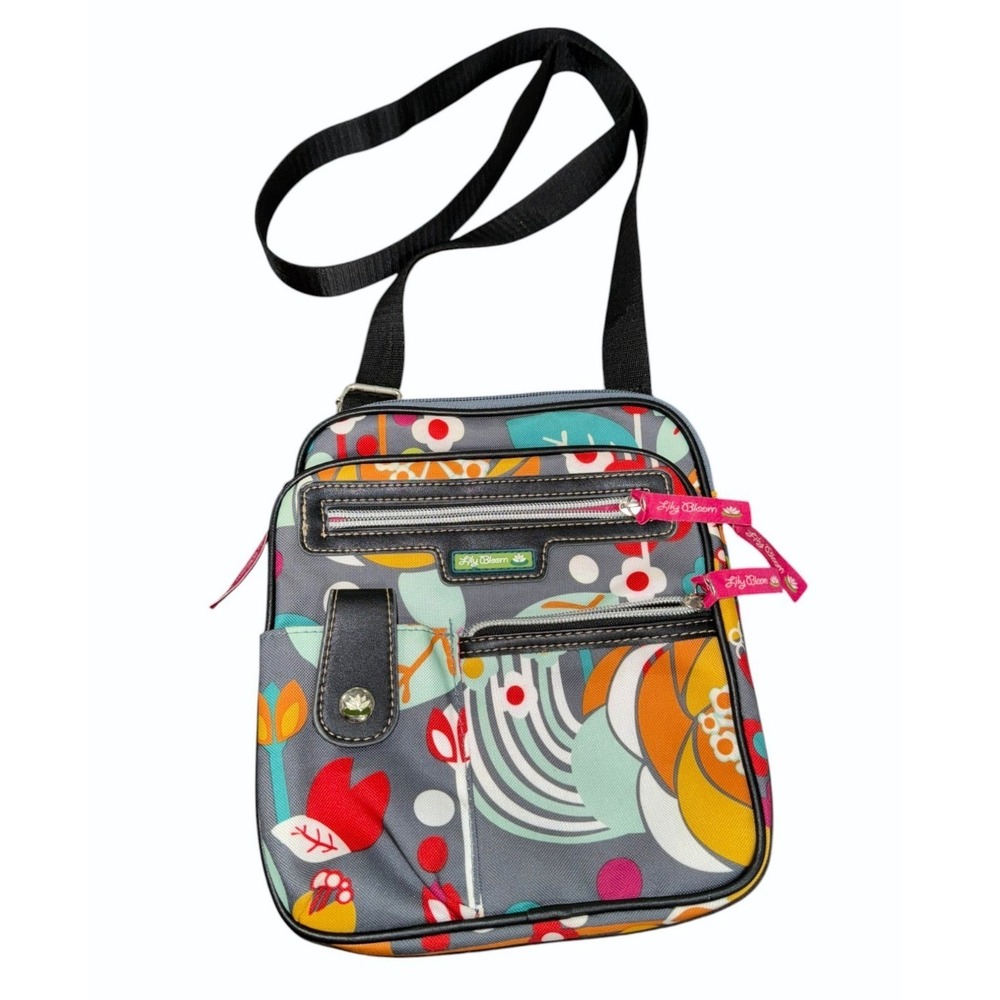 Lily Bloom Crossbody Bag Karma Women Small Messenger MultiFloral Recycled Fabric